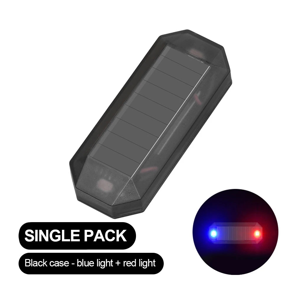 Solar Powered Fake Car Security Light – Dummy Alarm LED Flashing Anti-Theft Warning Lamp for Cars & Motorcycles