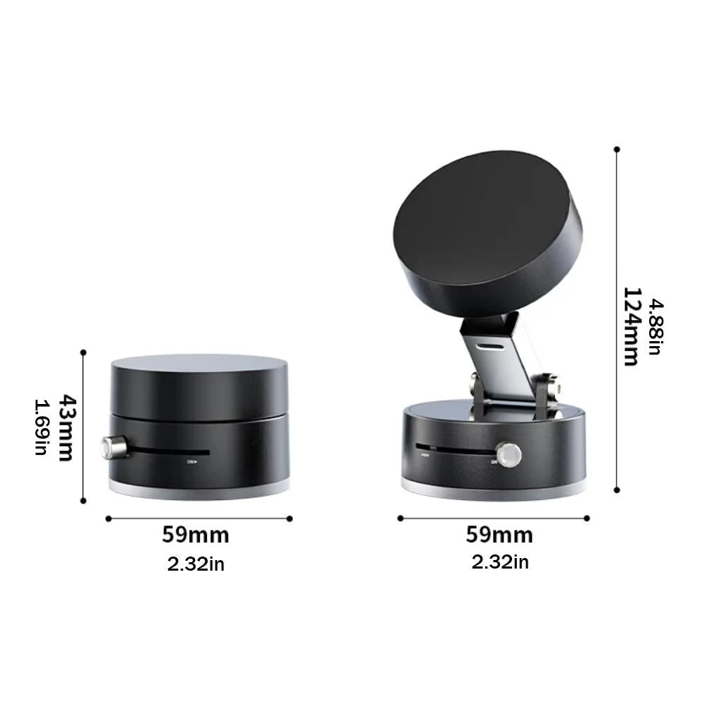 Magnetic Vacuum Car Phone Holder – Adjustable & Foldable Suction Cup Mount for All Smartphones