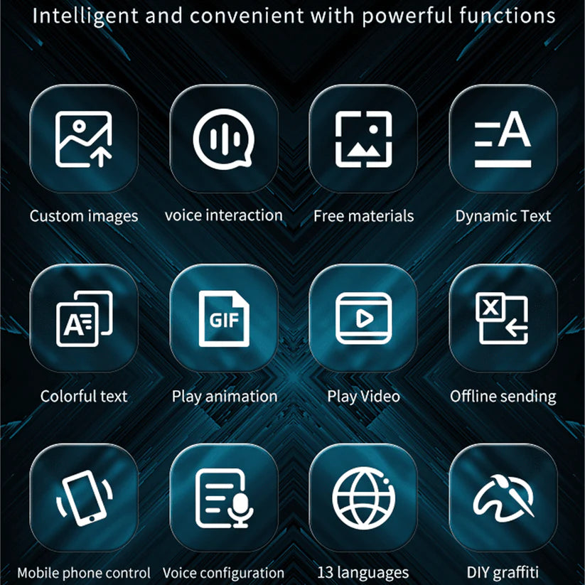 Programmable Flex LED Display with APP, Remote & Voice Command